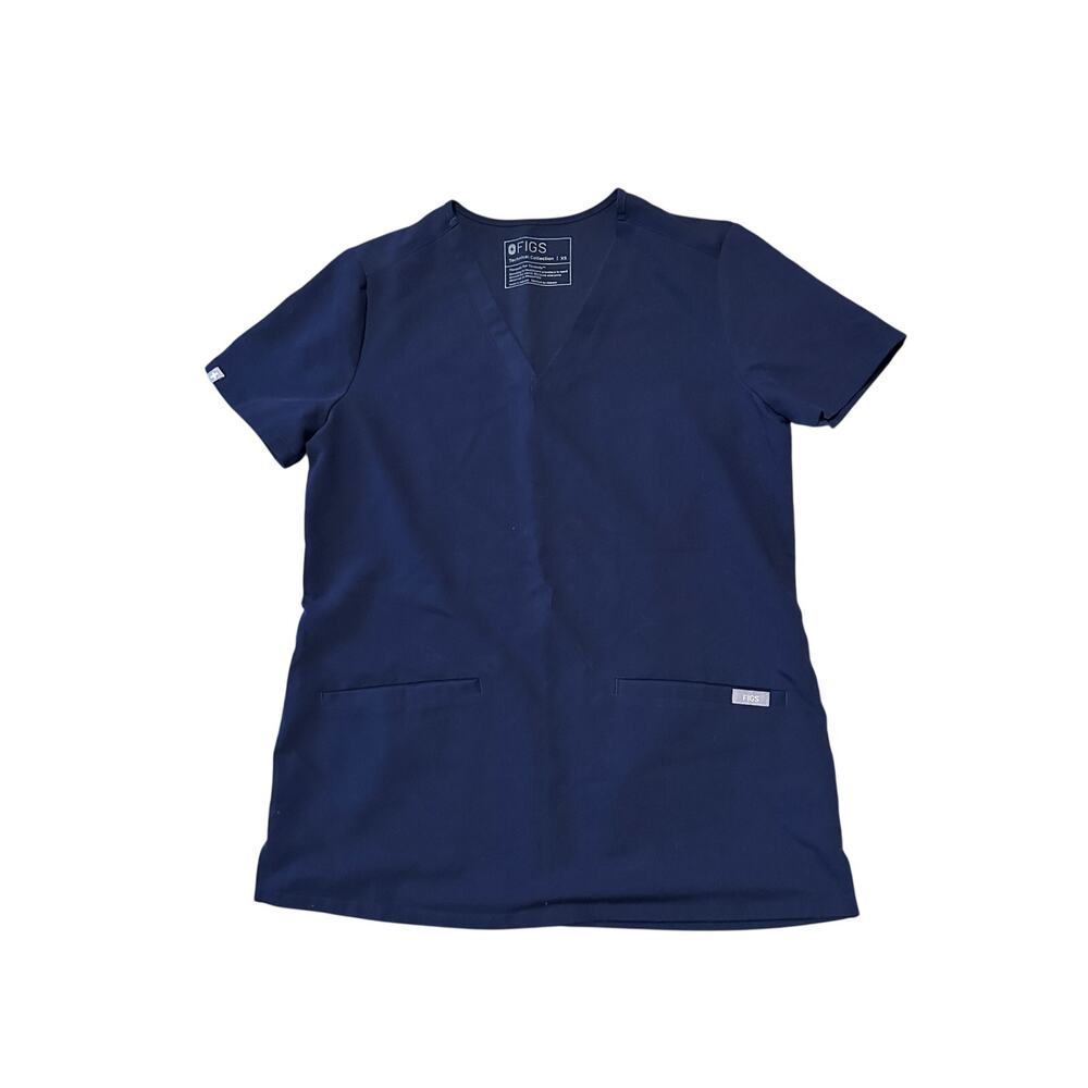 Figs Casma Three-Pocket Scrub Top NAVY XS